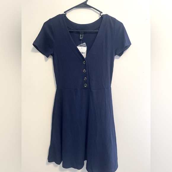Forever 21 Navy Skater Dress NWT - Picture 1 of 3
